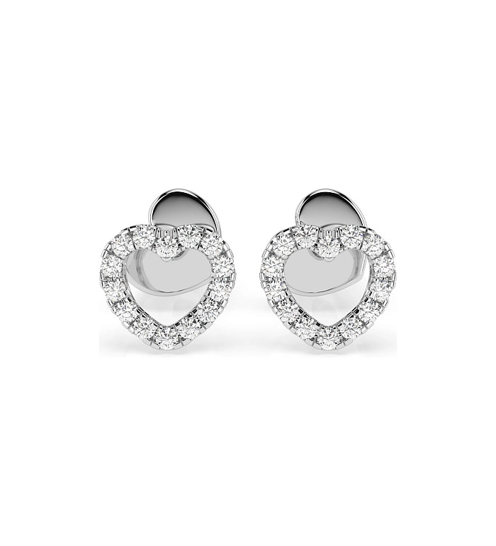 Cara обеци с диаманти 0.14 ct – ЗЛАТНО БИЖУ 14К K102-10028W/14K