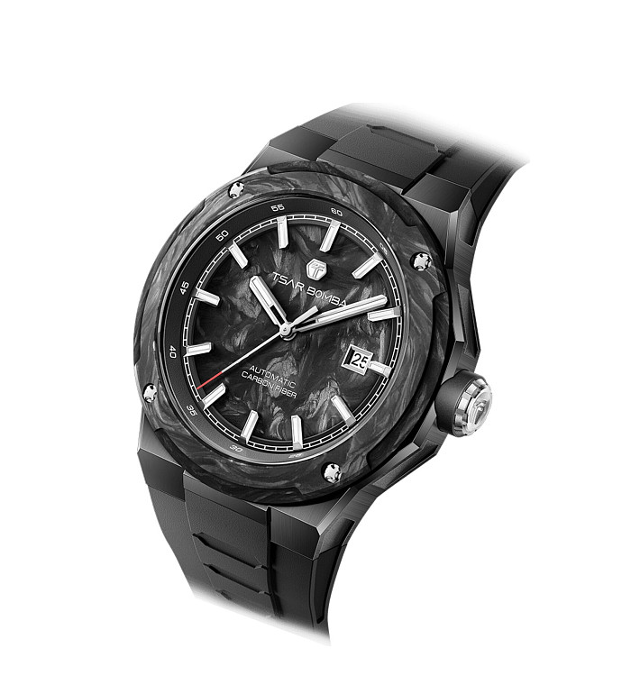 TSAR BOMBA Electron-Carbon-X II Carbon Fiber Automatic Black TB8230-02