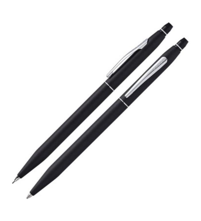 Комплект химикалка и автоматичен молив Cross - Classic Century Black/Chrome