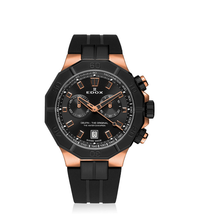 Edox Delfin Chronograph Quartz 10113 37RNCA NIR