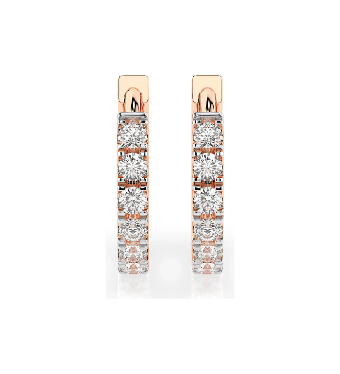 Cara обеци с диаманти 0.42 ct – ЗЛАТНО БИЖУ 14К K102-10109R(2.0)/14K
