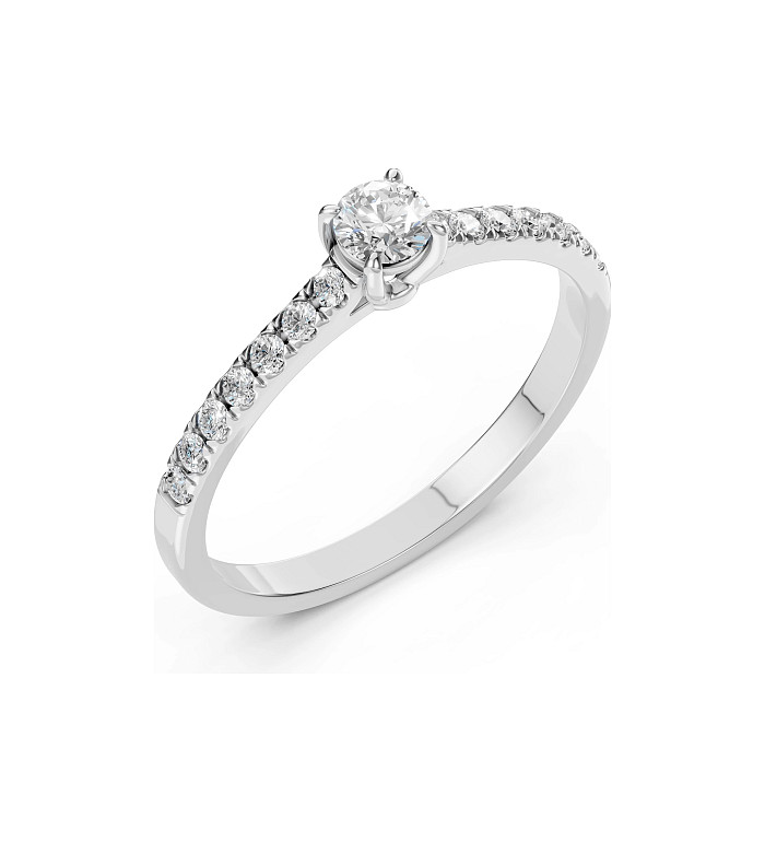 Cara пръстен с диаманти 0.30+0.21 ct GIA сертификат – ЗЛАТНО БИЖУ 14К K101-10094W(4.2)/14K