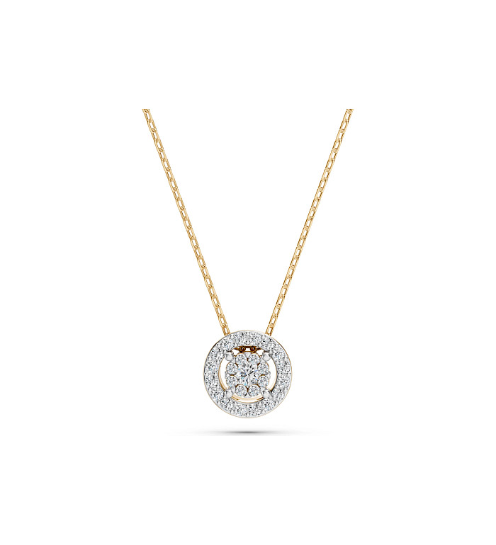 Cara колие с диаманти 0.03+0.11 ct – ЗЛАТНО БИЖУ 14К K104-10002Y(2.0)/14K