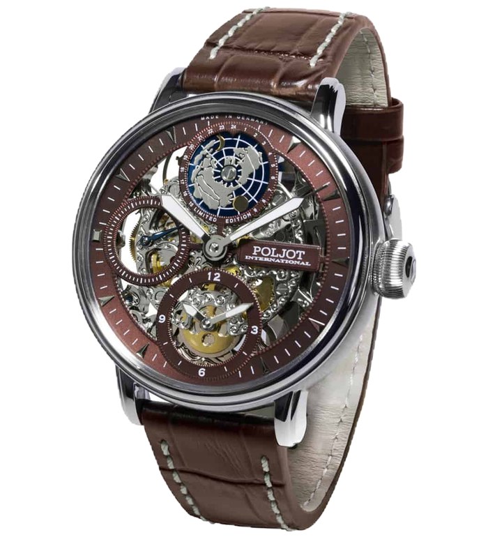 Часовник POLJOT INTERNATIONAL GLOBETROTTER 43MM LIMITED EDITION 300PIECES 9730.2940554