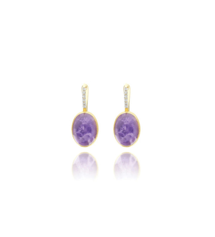 NANIS BOULES VIOLETTA CILENGINE Medium ОБЕЦИ ЛЕПИФОЛИТ, СЕДЕФ, ПЛАНИНСКИ КРИСТАЛ И ДИМАМАНТИ OS6-609