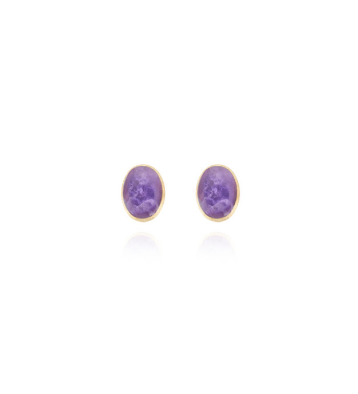 NANIS BOULES VIOLETTA small ОБЕЦИ ЛЕПИФОЛИТ, СЕДЕФ, ПЛАНИНСКИ КРИСТАЛ OA8-609