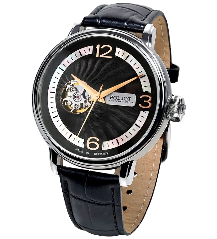 Часовник POLJOT INTERNATIONAL Jaros Open Heart 42MM LIMITED EDITION 100PCS 38NH.4280813