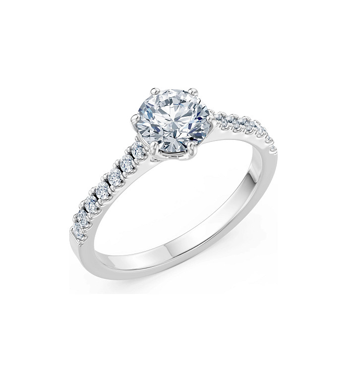 Cara пръстен с диаманти 1.00+0.25 ct – ЗЛАТНО БИЖУ 14К K101-10093W(6.5)/14K