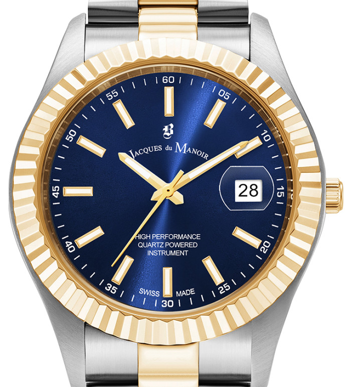 Jacques du Manoir Inspiration Business Date Gold Tone JWG03003