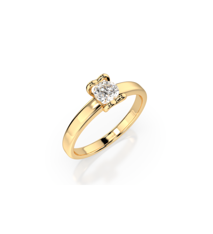 CARA Златен пръстен с диамант 0.30 ct GIA сертификат K101-10013Y 