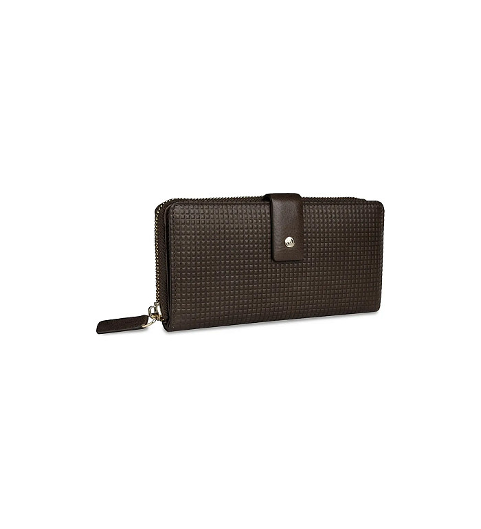 Дамски портфейл Bugatti - Noemi Long, RFID защита, тъмнокафяв