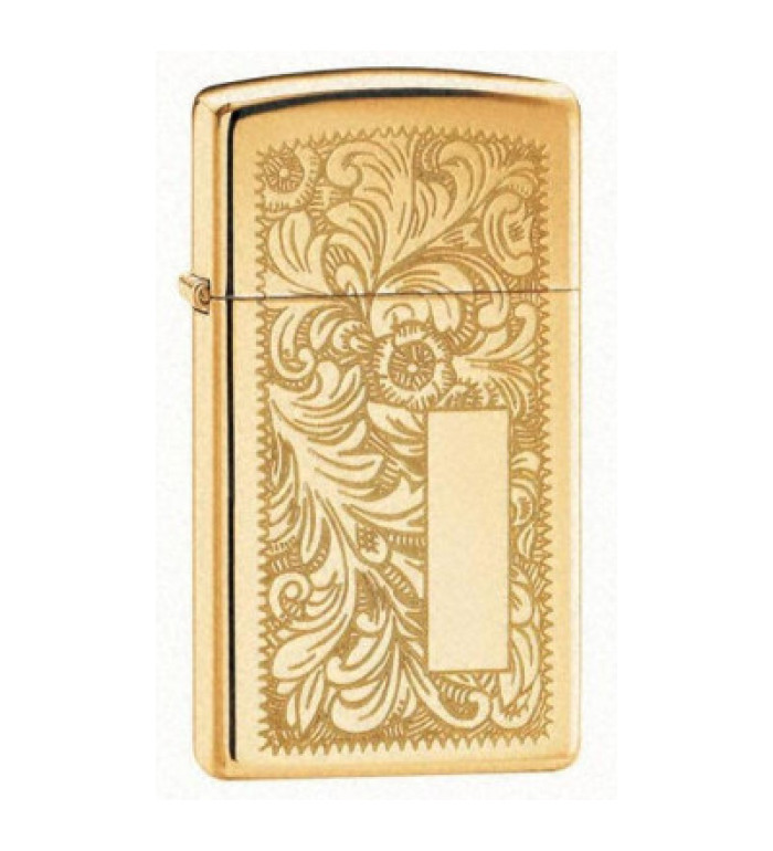 Запалка Zippo 1652B Venetian Polished Brass, Slim