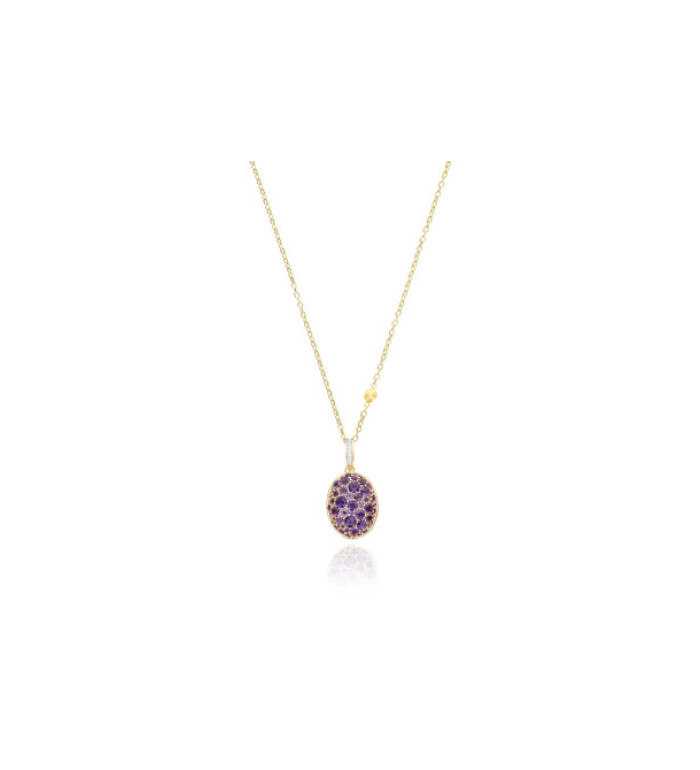 NANIS BOULES КОЛИЕ АМЕТИСТ / ДИАМАНТИ PS35-609