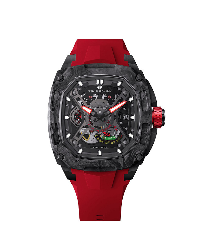 TSAR BOMBA Dark Matter 5 Automatic Red TB8605-01