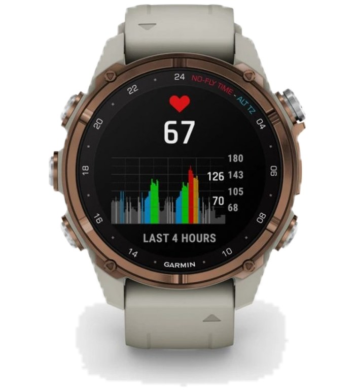 GARMIN DESCENT MK3I 43ММ BRONZE PVD ТИТАН С FRENCH GREY СИЛИКОНОВА КАИШКА 010-02753-14