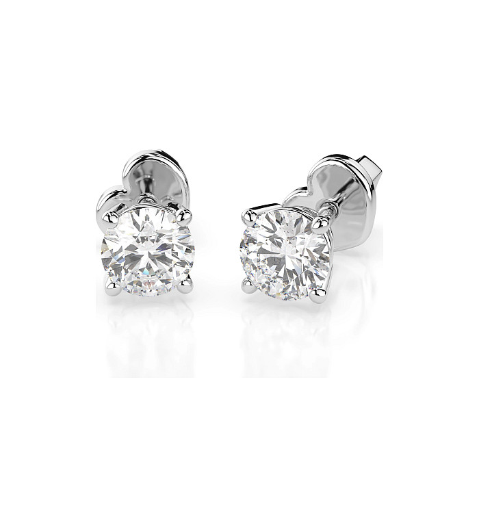 Cara обеци с диаманти 0.60 ct GIA сертификат – ЗЛАТНО БИЖУ 14К K102-10012/1W(4.2)/14K
