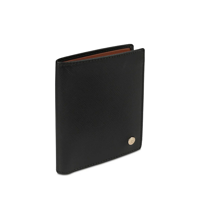 Мъжки портфейл Bugatti - Roccia Upright with Flap, RFID защита, малък, черен