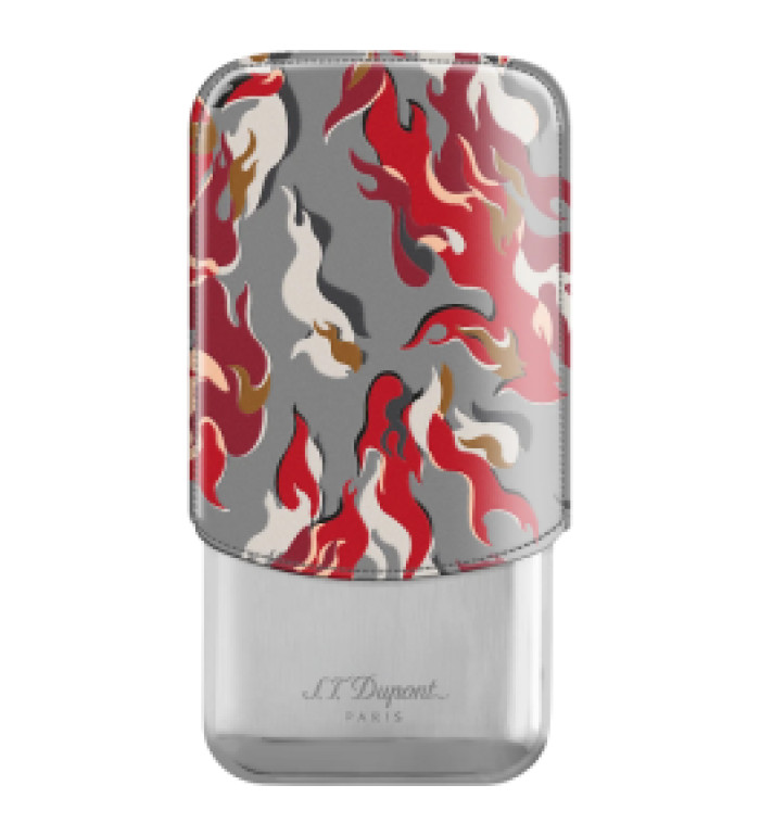 Калъф за пури S.T.Dupont 3 Cigar Case Camo Red 183451
