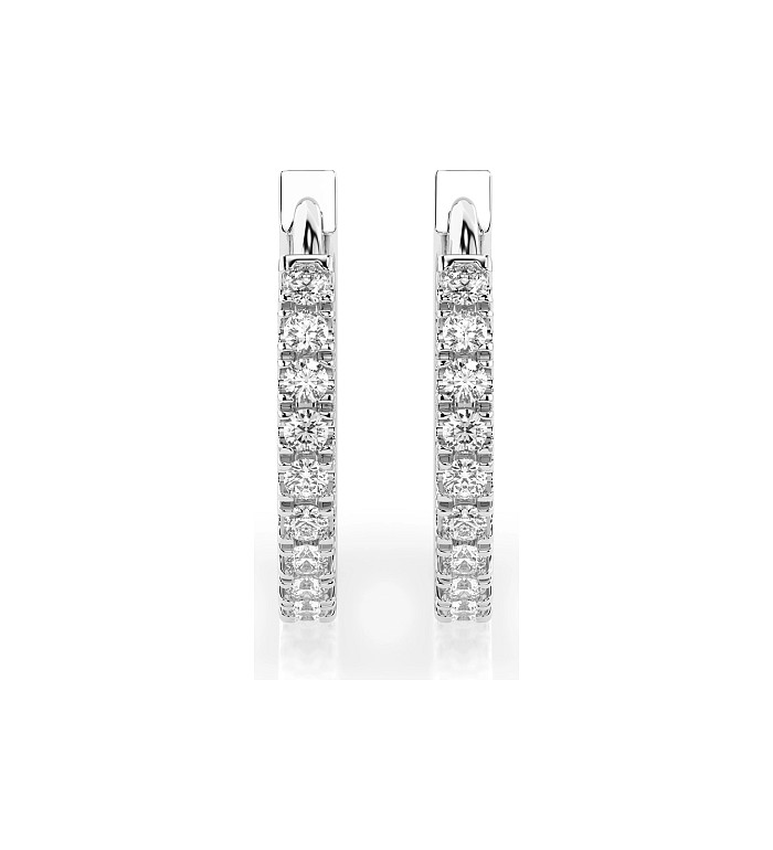 Cara обеци с диаманти 0.22 ct – ЗЛАТНО БИЖУ 14К K102-10109W(1.3)/14K