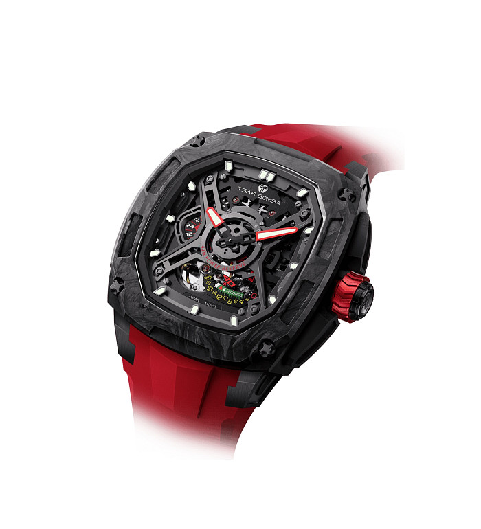 TSAR BOMBA Dark Matter 5 Automatic Red TB8605-01