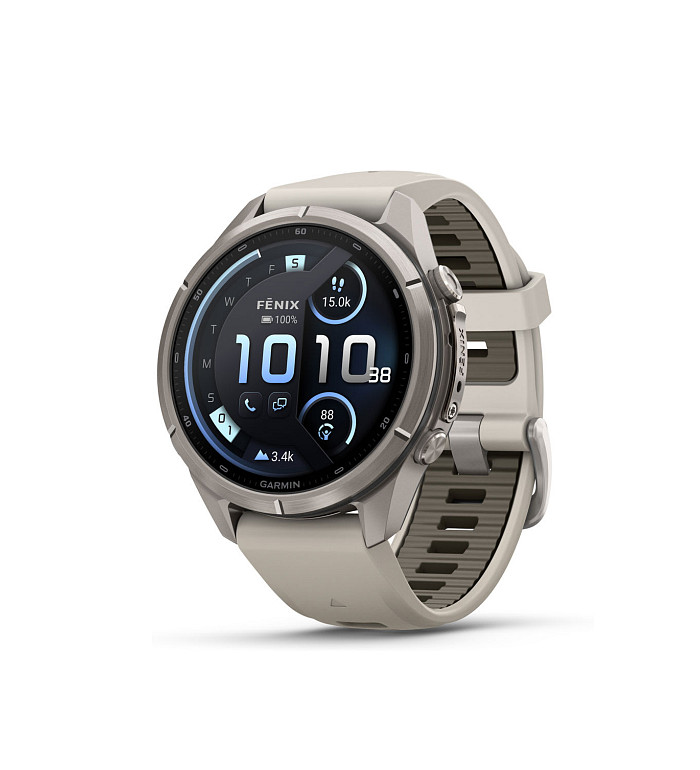Garmin Fenix 9 Pro inReach Titanium с Fog Grey/Dark Sandstone силиконова каишка 010-04335-81
