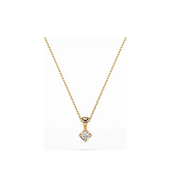 Cara колие с диамант 0.08 ct – ЗЛАТНО БИЖУ 14К K104-10014Y(2.7)/14K