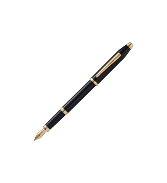 Писалка Cross Century II - Black Lacquer Gt, F перо