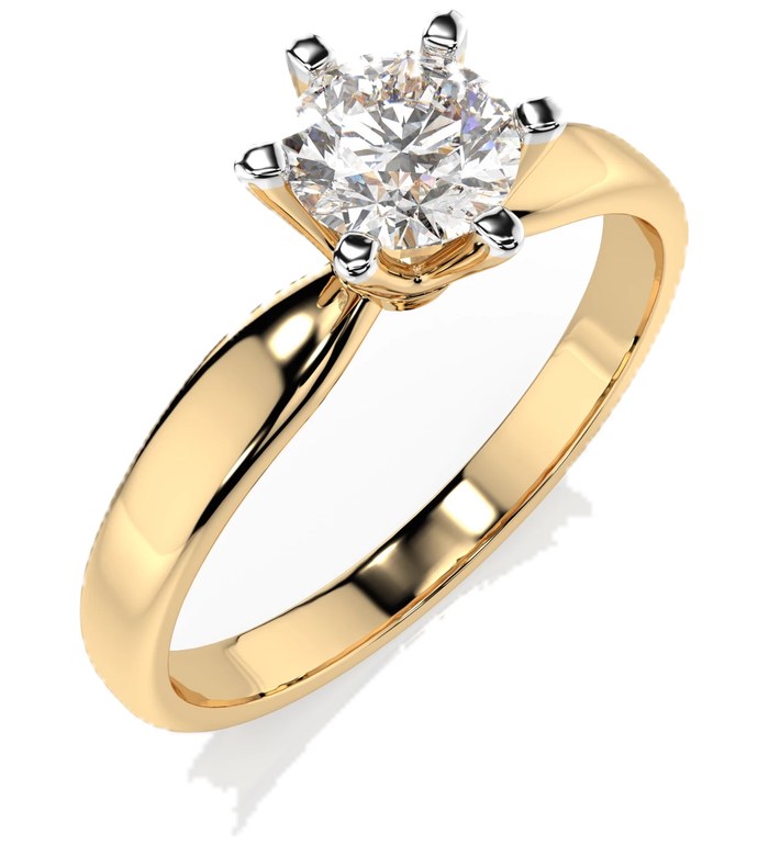Златен пръстен с диамант CARA 0.50 ct GIA сертификат K101-10040Y