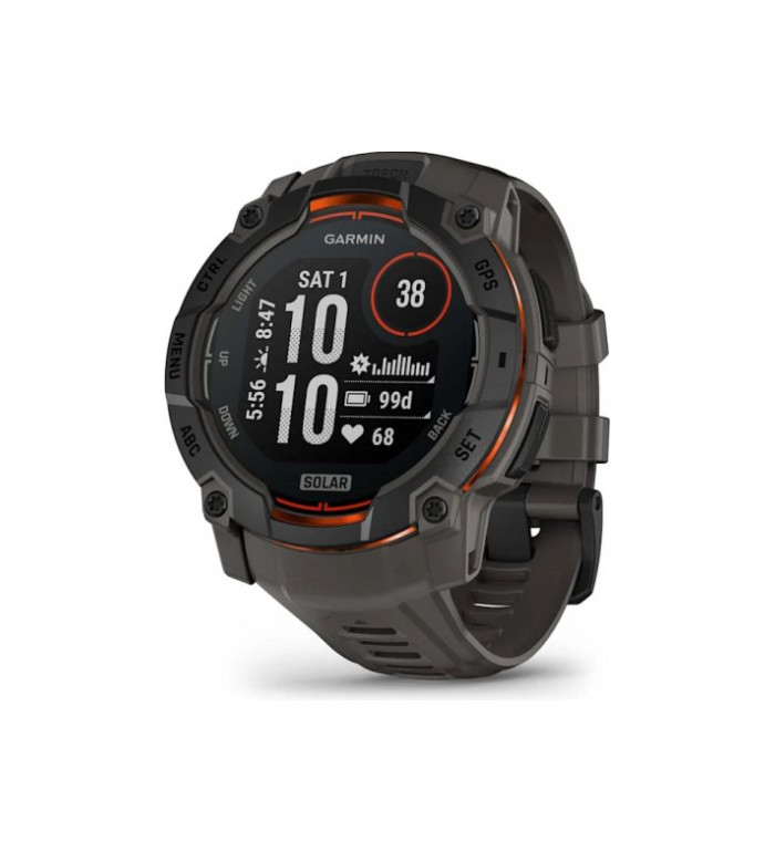 GARMIN INSTINCT 3 SOLAR 50ММ BLACK С CHARCOAL КАИШКА 010-02935-00