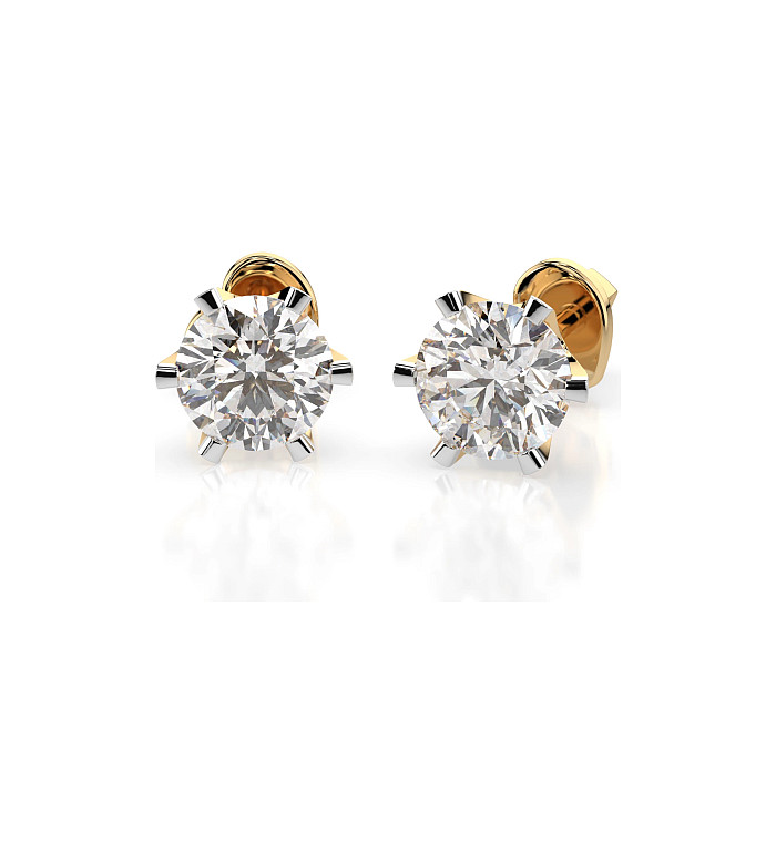Cara обеци с диаманти 1.40 ct GIA сертификат – ЗЛАТНО БИЖУ 14К K102-10040/1Y(5.7)/14K