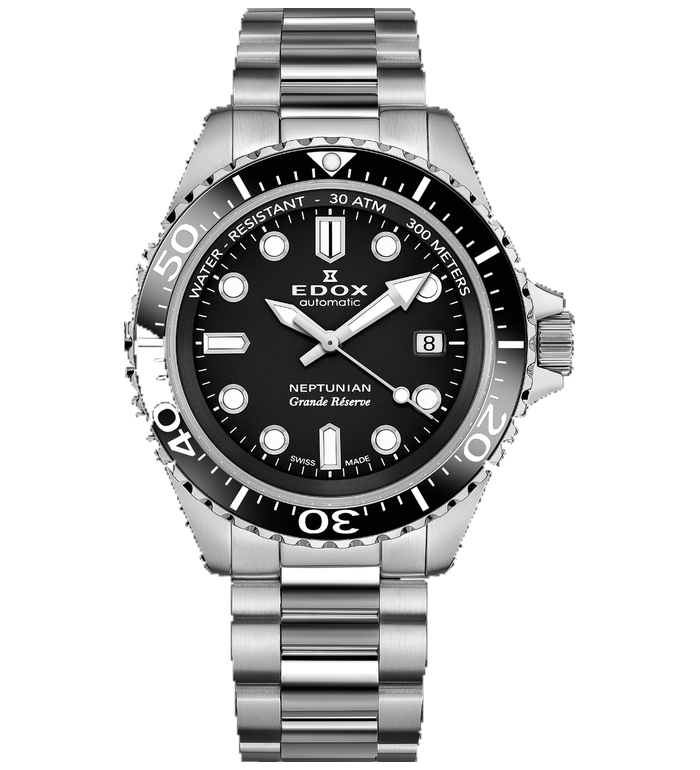 EDOX NEPTUNIAN GRANDE RÉSERVE DATE AUTOMATIC 42MM MEN'S WATCH  80801 3NM NIN