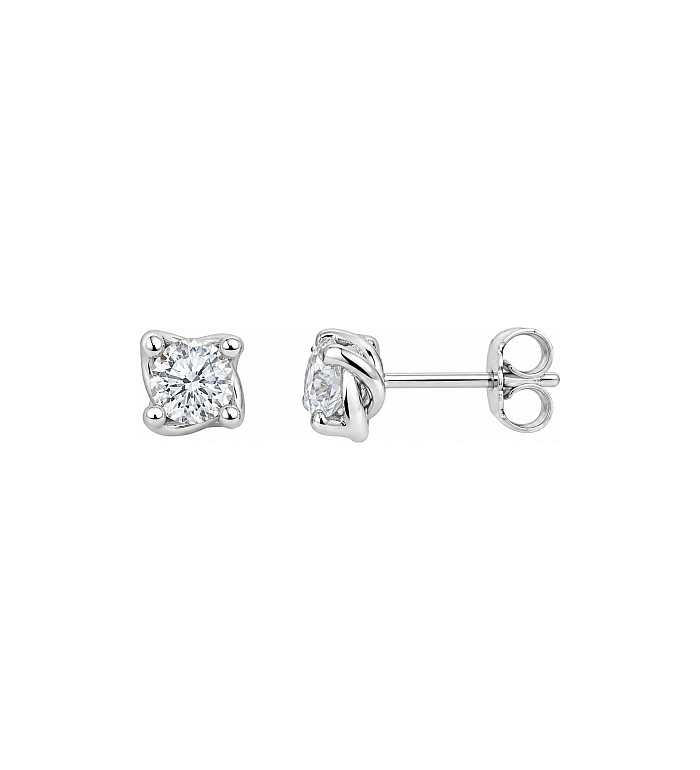 COMETE gold earrings with white diamond ORB1141G