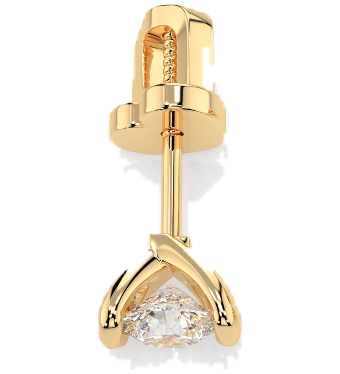 CARA Златни обеци с GIA сертифицирани диаманти K102-10016Y