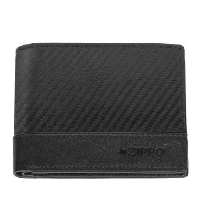 Мъжки портфейл Zippo - Carbon, Rfid защита, черен