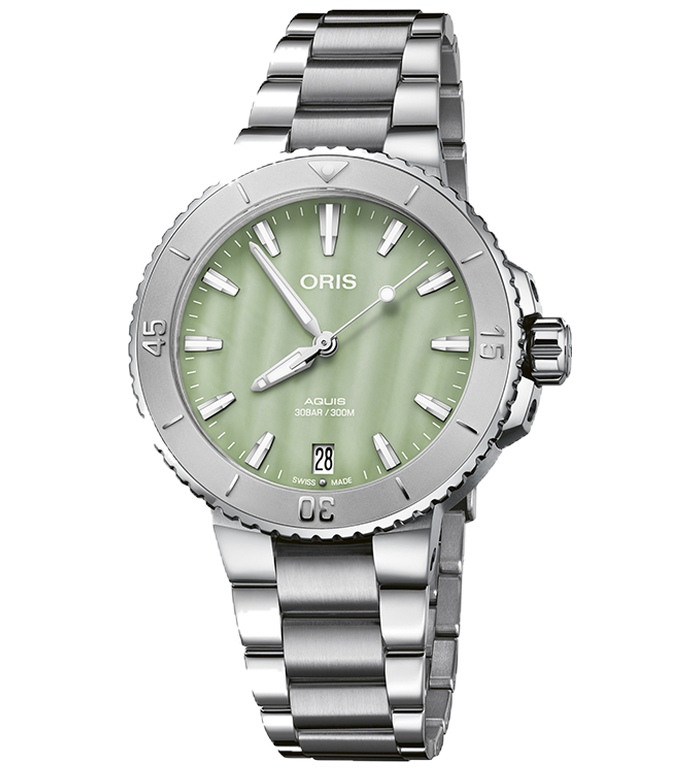 ORIS AQUIS DATE 36.5MM LADIES WATCH 733 7770 4157-07 8 18 05P