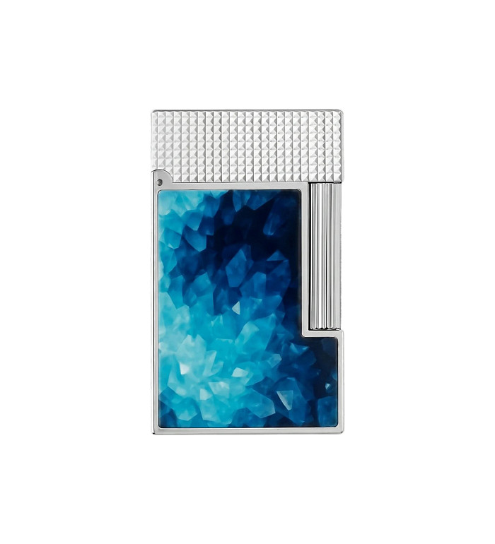 Запалка S.T.Dupont Ligne 2 Cling Geode Blue / Palladium C16035CL