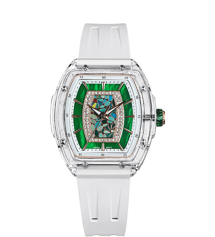 TSAR BOMBA Crystal Chic Swiss White Green TB8219L-04
