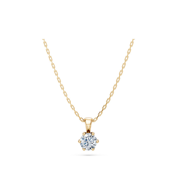 Cara колие с диамант 0.30 ct GIA сертификат – ЗЛАТНО БИЖУ 14К K104-10004Y(4.2)/14K