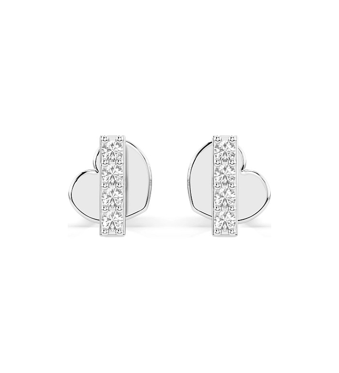 Cara обеци с диаманти 0.08 ct – ЗЛАТНО БИЖУ 14К K102-10069W/14K