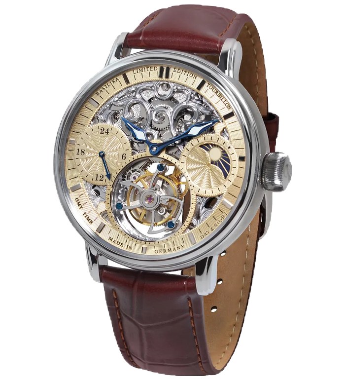 Часовник POLJOT INTERNATIONAL TOURBILLON SKELETON GMT 43MM LIMITED EDITION 100PIECES  3360.T05