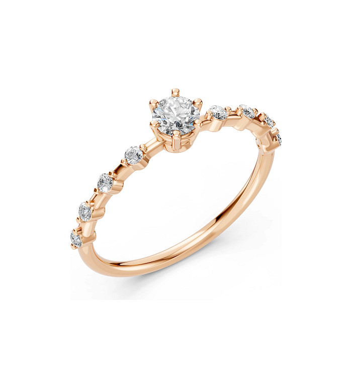 Cara пръстен с диаманти 0.30+0.16 ct GIA сертификат – ЗЛАТНО БИЖУ 14К K101-10144R(4.2)/14K