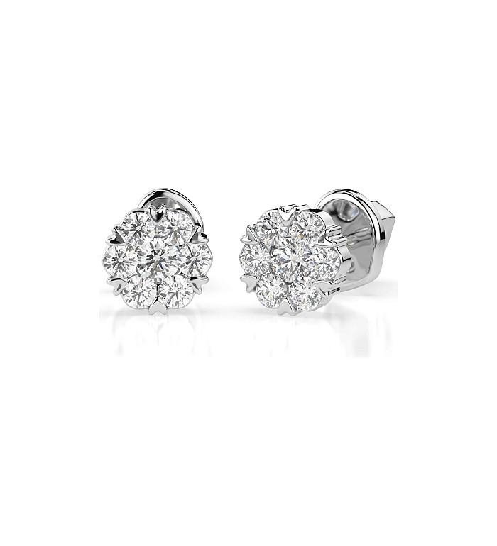 Cara обеци с диаманти 0.06+0.18 ct – ЗЛАТНО БИЖУ 14К K102-10015W(2.0)/14K
