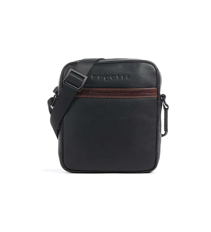 Чанта за рамо Bugatti - Corso Deluxe Crossbody, черна