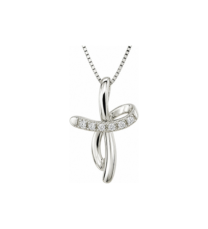 Cara Diamanti gold necklace with diamonds CLN1113H