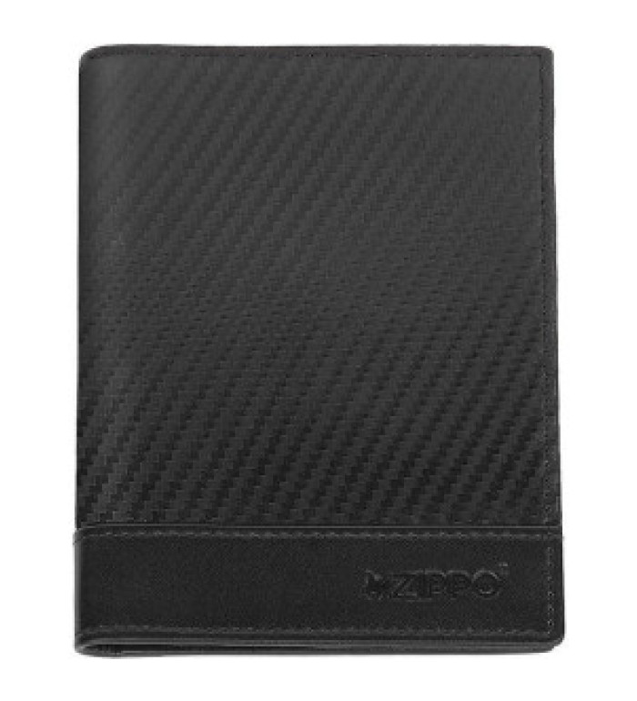Портфейл за паспорт Zippo - Carbon, Rfid защита, черен