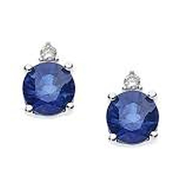 COMETE GOLD EARRINGS DIAMONDS AND SAPPHIRE ORB880