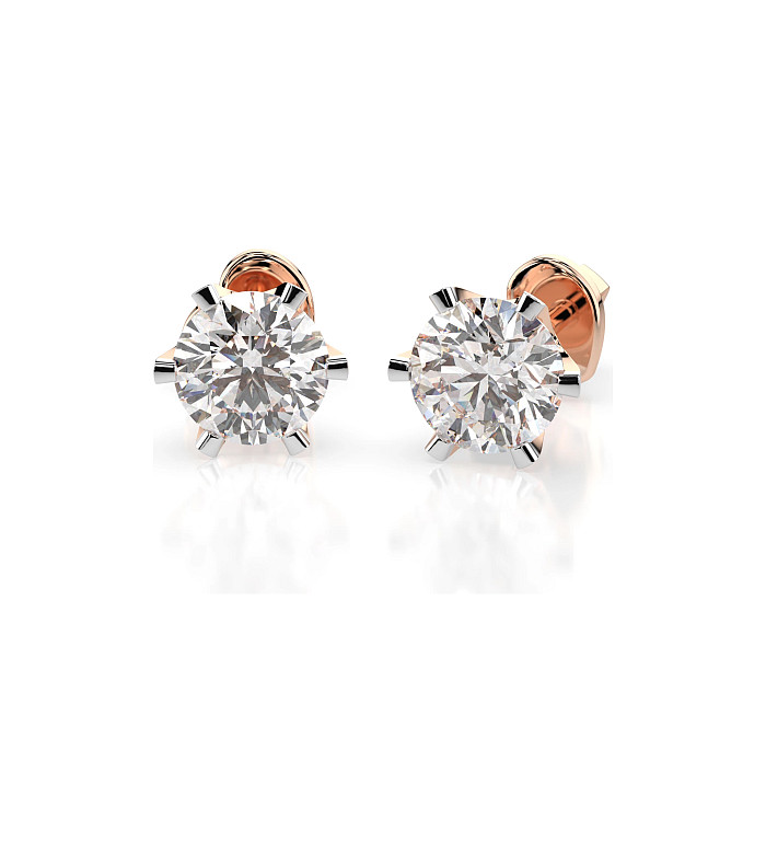 Cara обеци с диаманти 1.40 ct GIA сертификат – ЗЛАТНО БИЖУ 14К K102-10040/1R(5.7)/14K