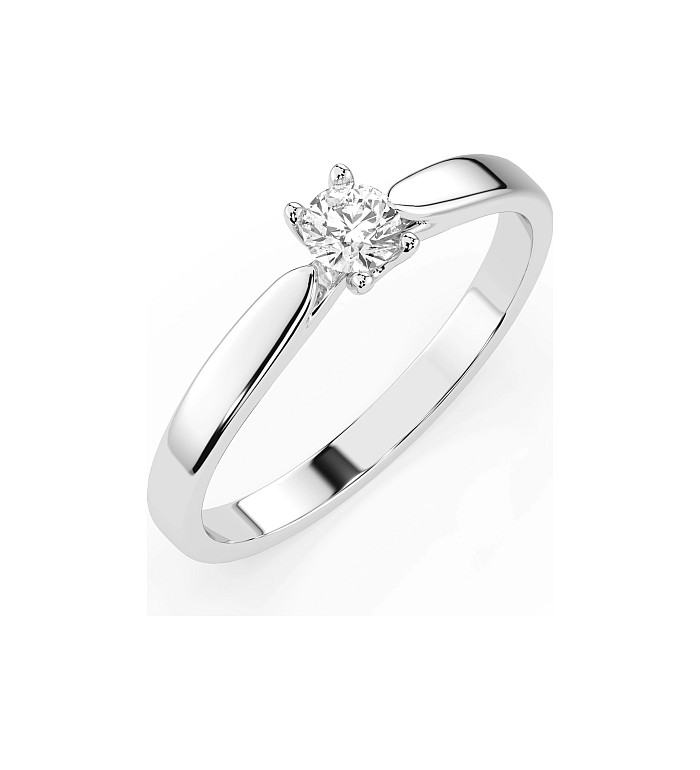 Cara пръстен с диамант 0.15 ct – ЗЛАТНО БИЖУ 14К K101-10046W(3.4)/14K