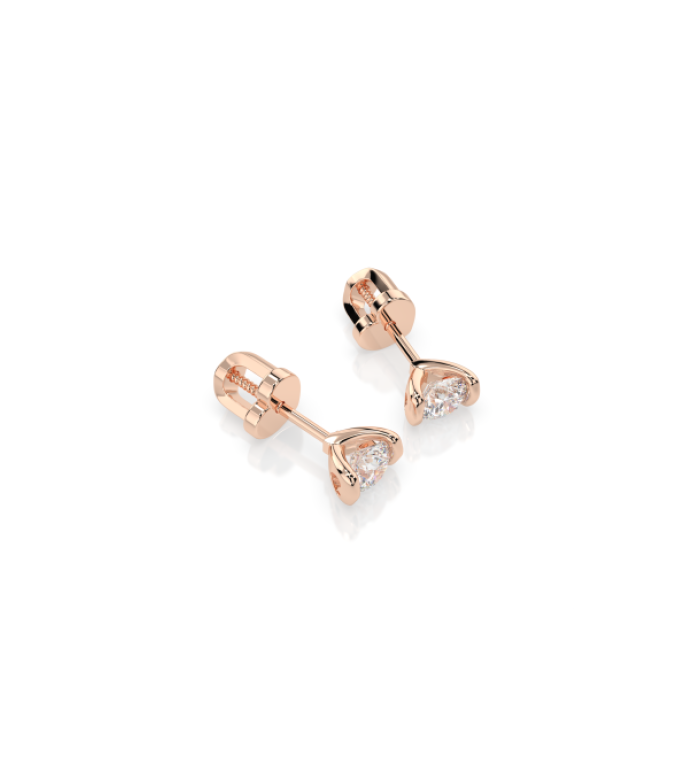 CARA Златни обеци с GIA сертифицирани диаманти K102-10016R