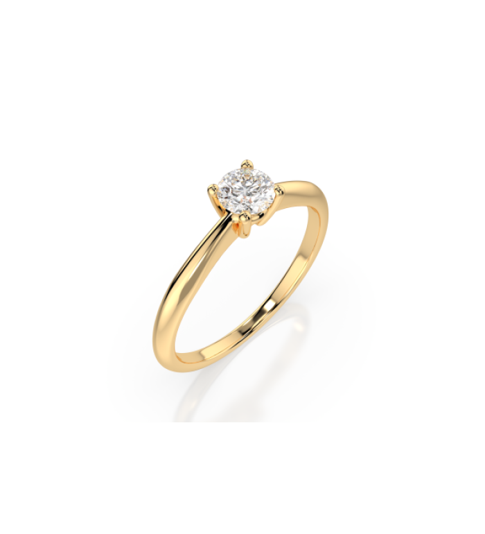 CARA Златен пръстен с диамант 0.35 ct GIA сертификат K101-10021Y